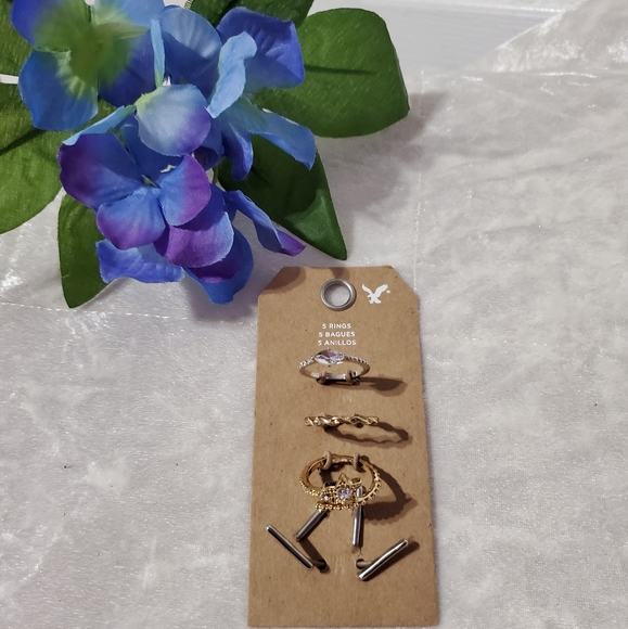 American Eagle 3 Gold/ Silver Tone Rings Size 6